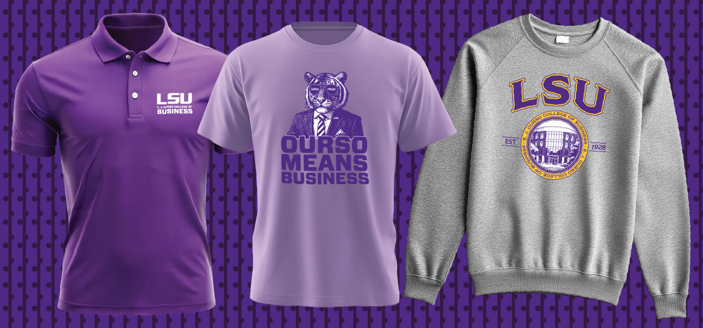 photo of assorted merchandise items including shirts and polos